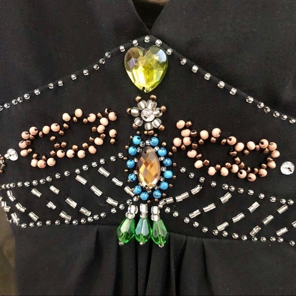 NWOT Lapis Black. Backless, flowing dress. V neckline.  medium - Picture 2 of 10